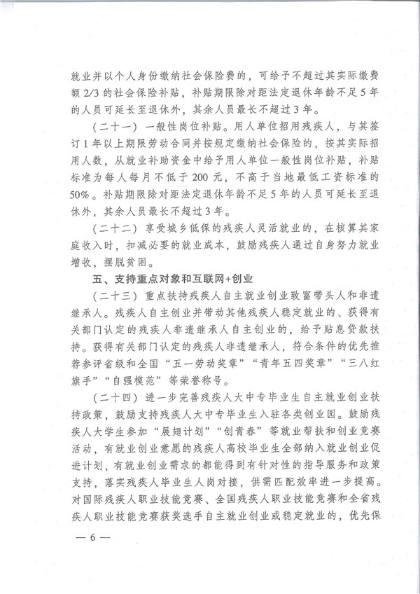 转发关于促进残疾人自主就业创业的实施意见的通知(图9)